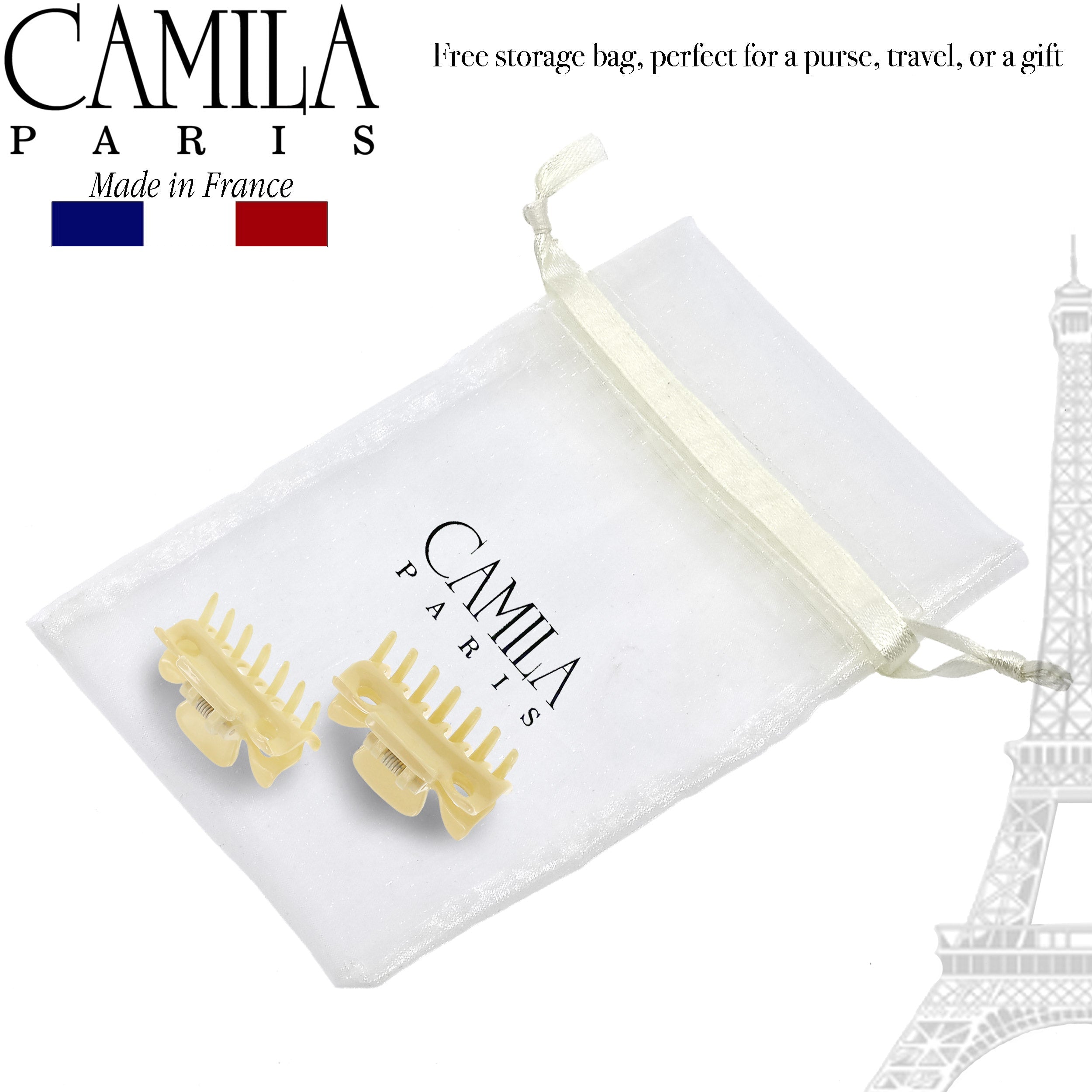 Camila Paris Elizabeth French hair clip cellulose acetate