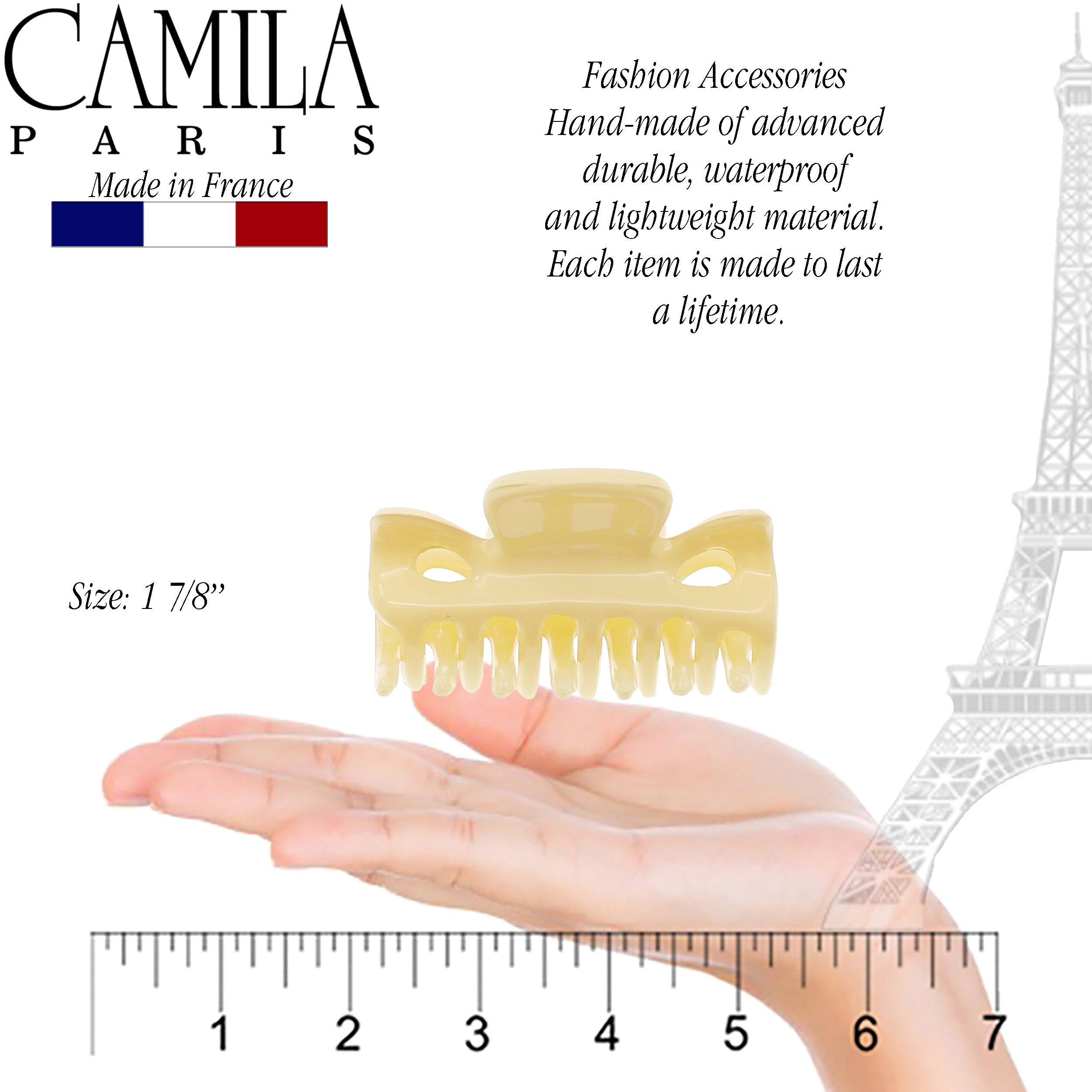 Camila Paris Elizabeth French hair clip cellulose acetate