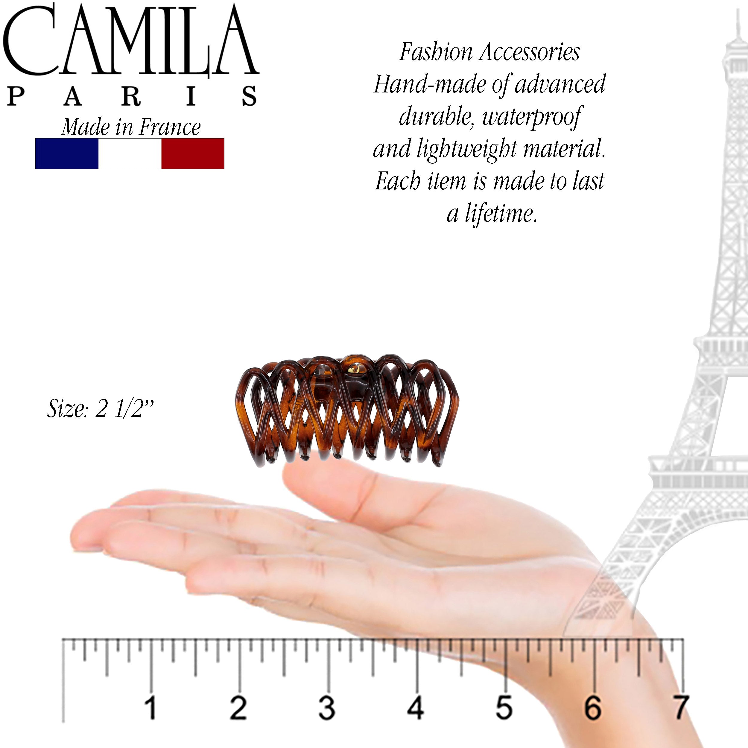 Camila Paris Tortoiseshell French hair clip cellulose acetate