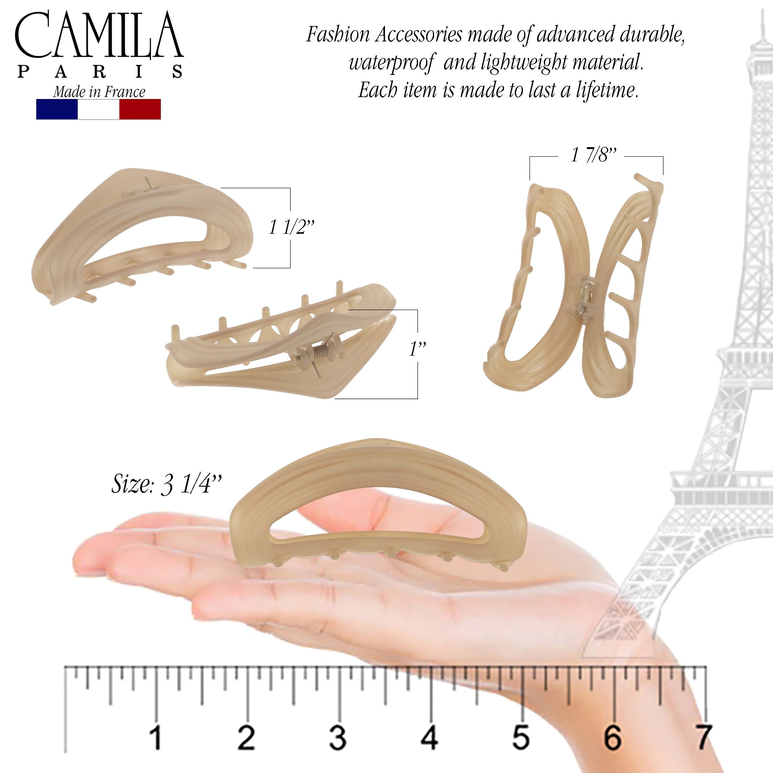 Camila Paris Blue French hair clip cellulose acetate