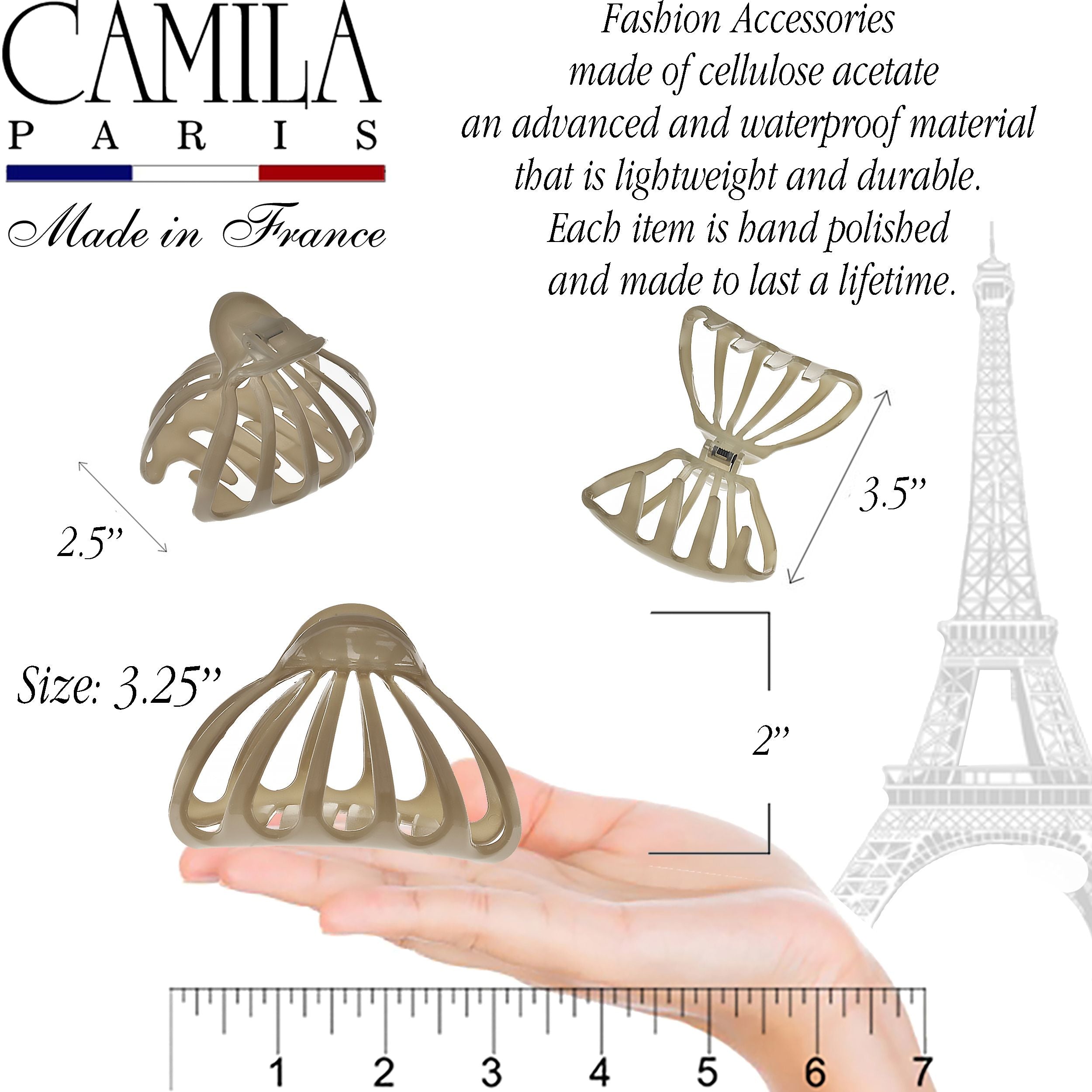 Camila Paris French claw clip cellulose acetate