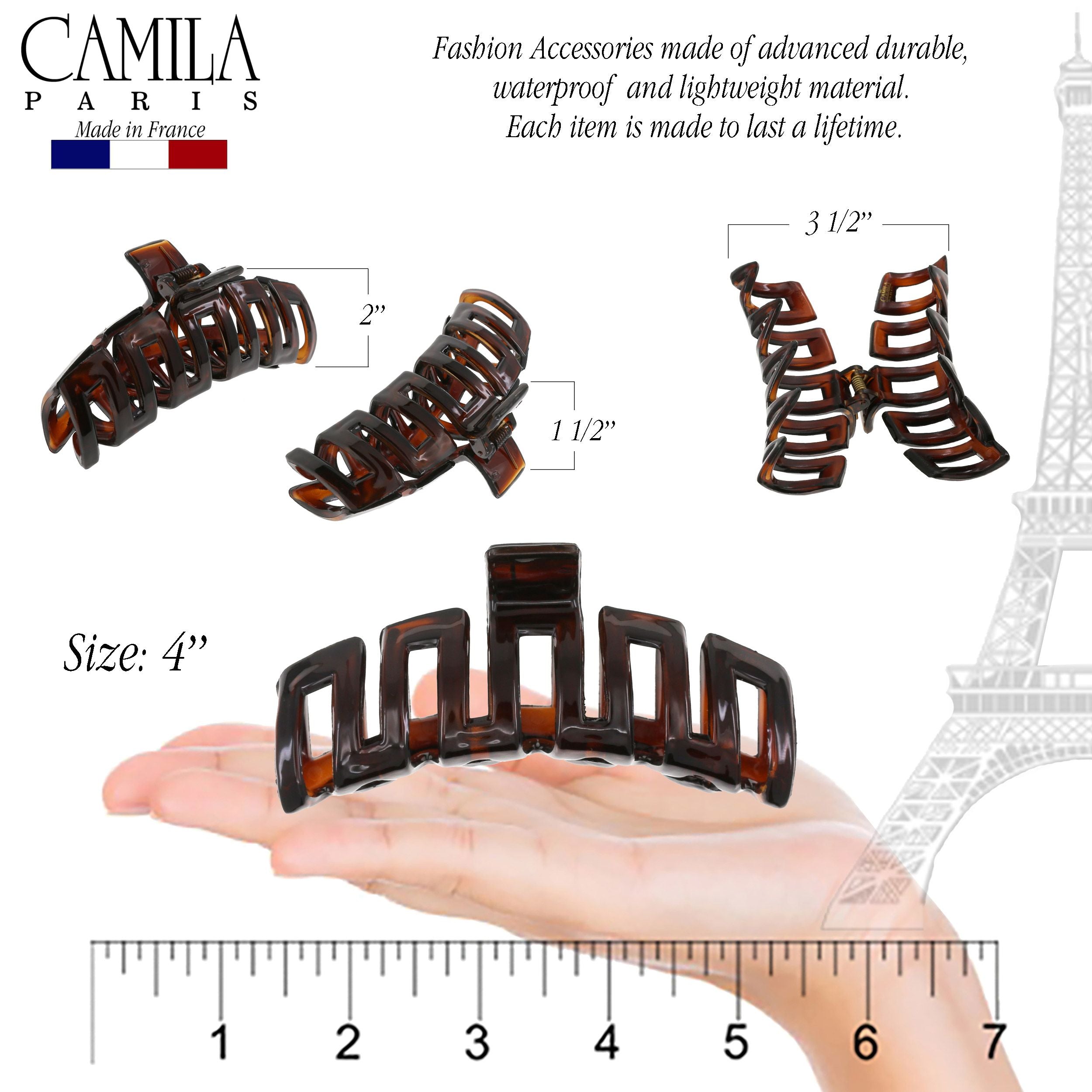 Camila Paris 2.5 Inch French hair clip cellulose acetate