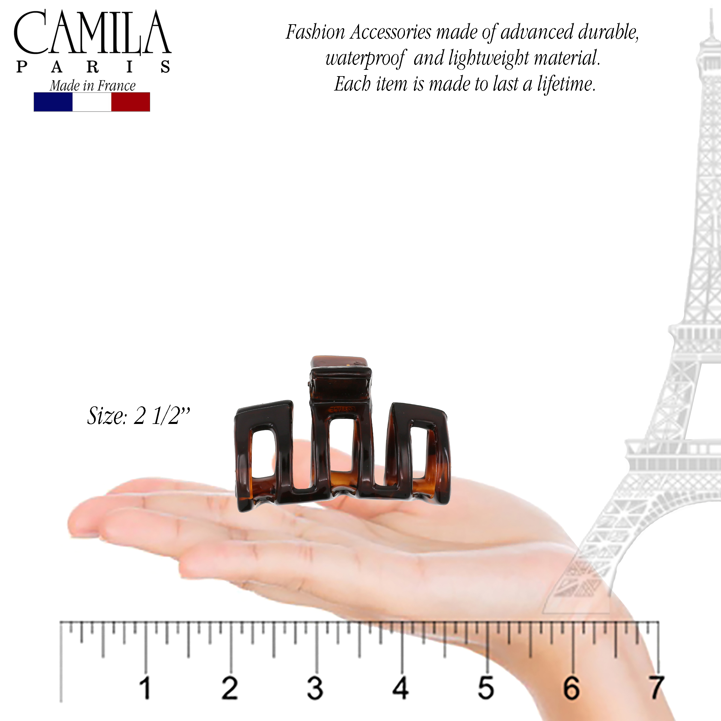 Camila Paris French hair clip cellulose acetate