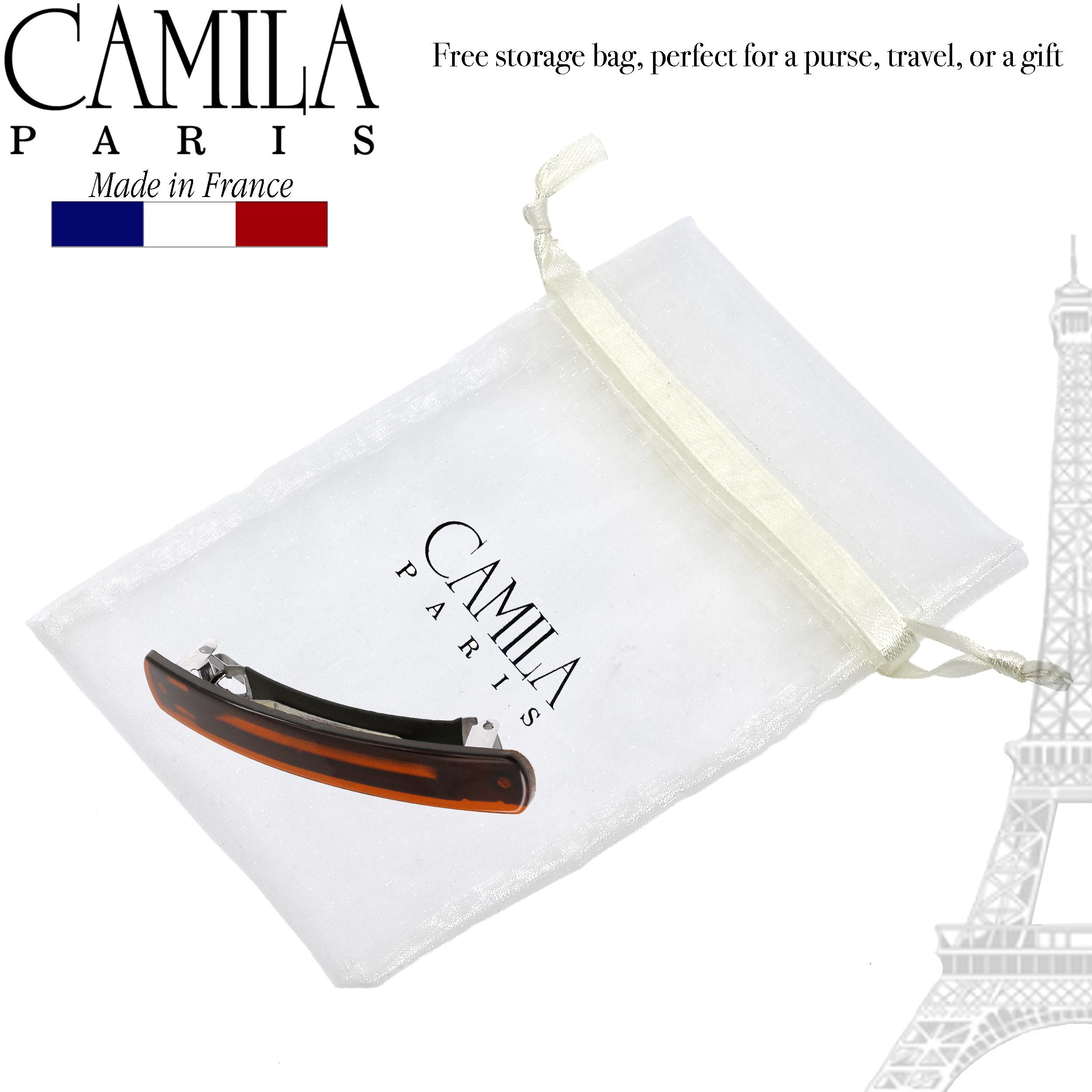 Camila Paris Round Edge French barrette cellulose acetate