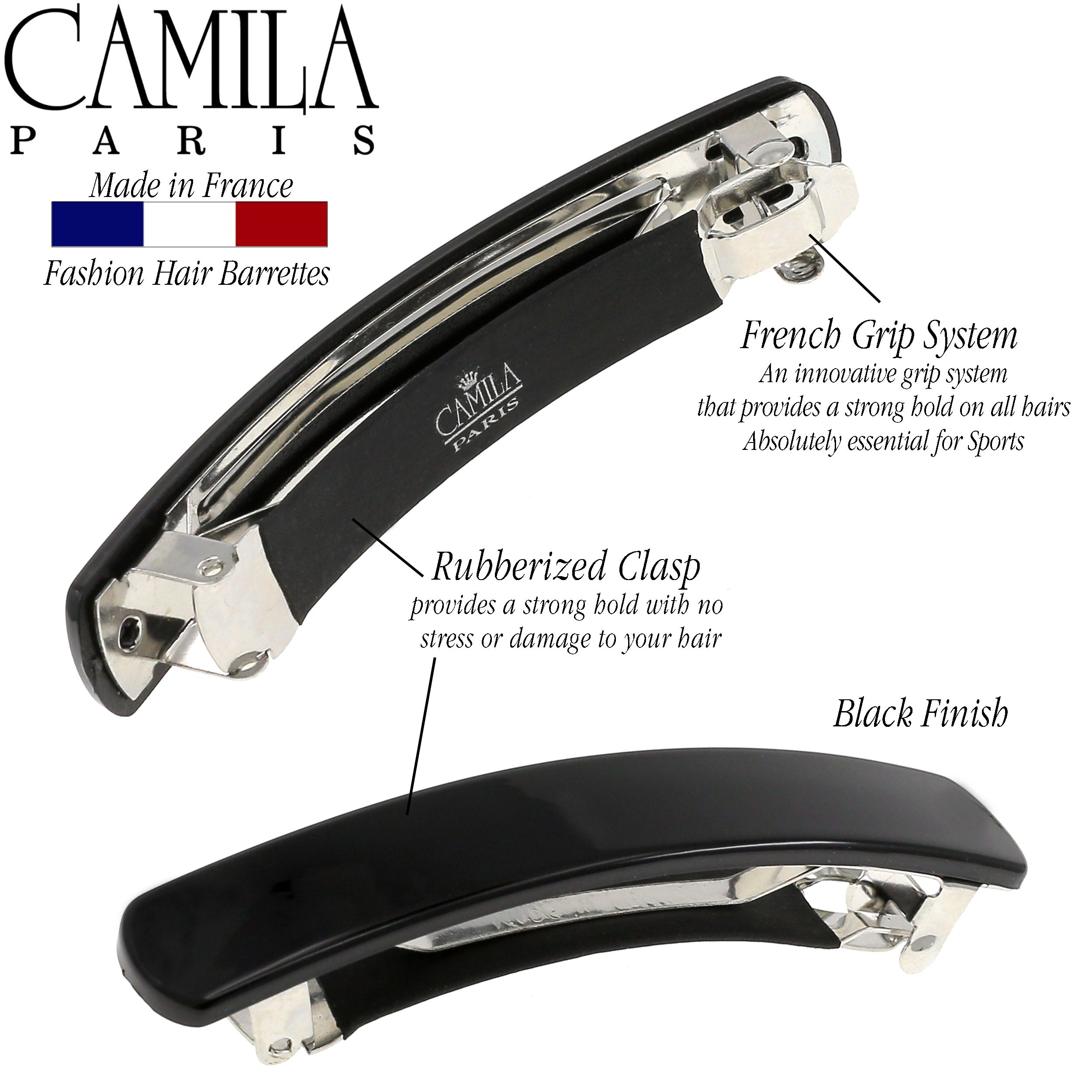 Camila Paris Round Edge French barrette cellulose acetate
