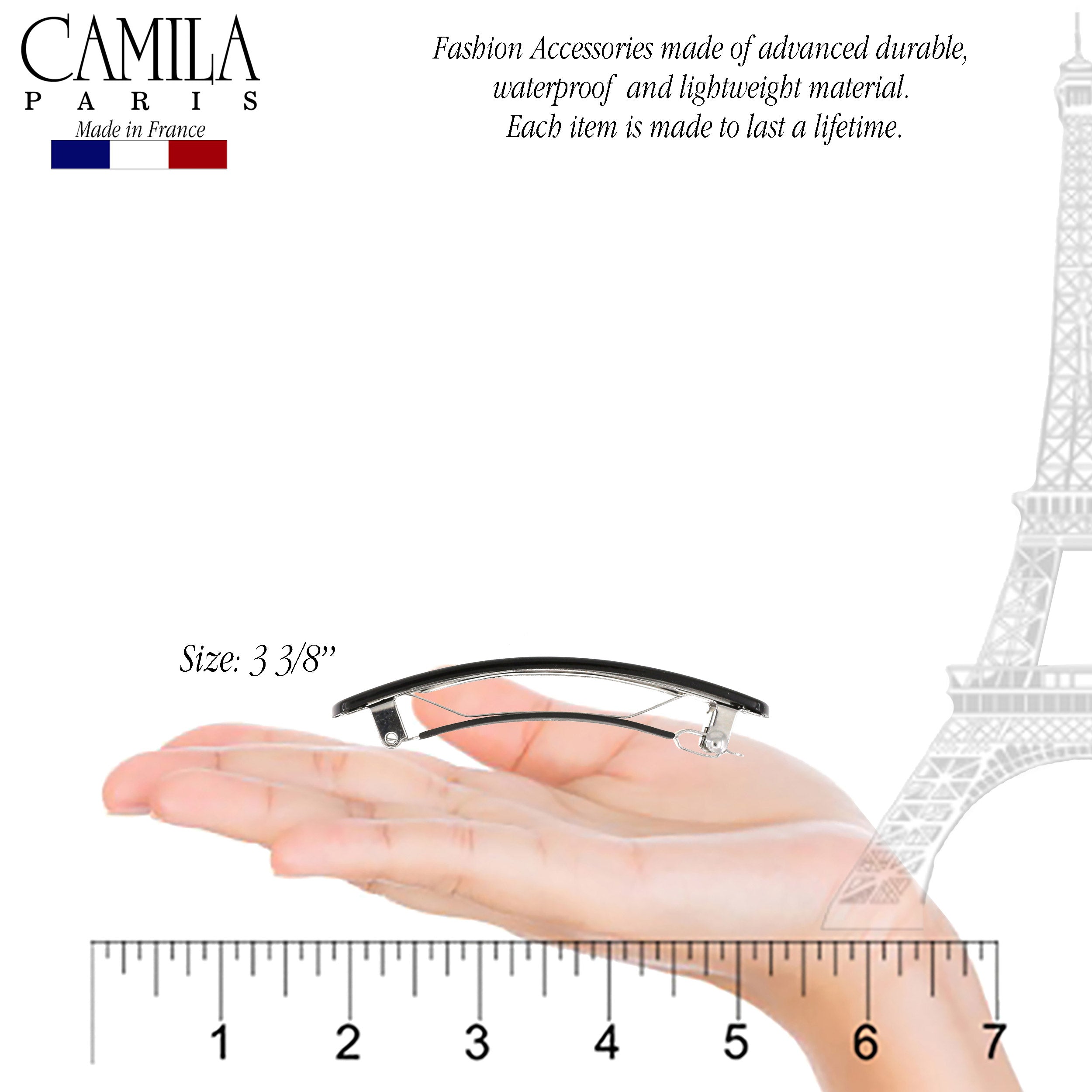 Camila Paris Round Edge French barrette cellulose acetate