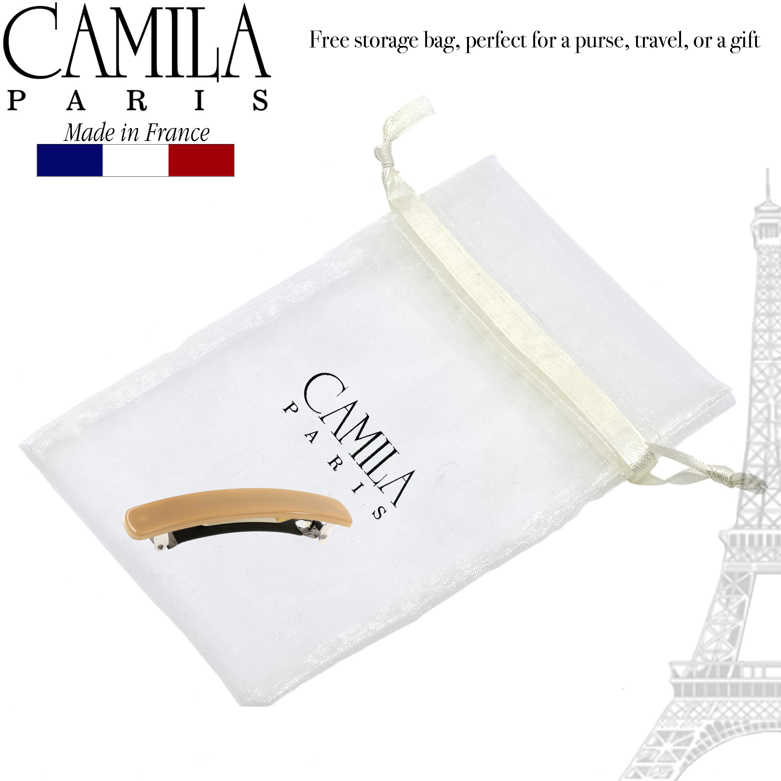Camila Paris Round Edge French barrette cellulose acetate