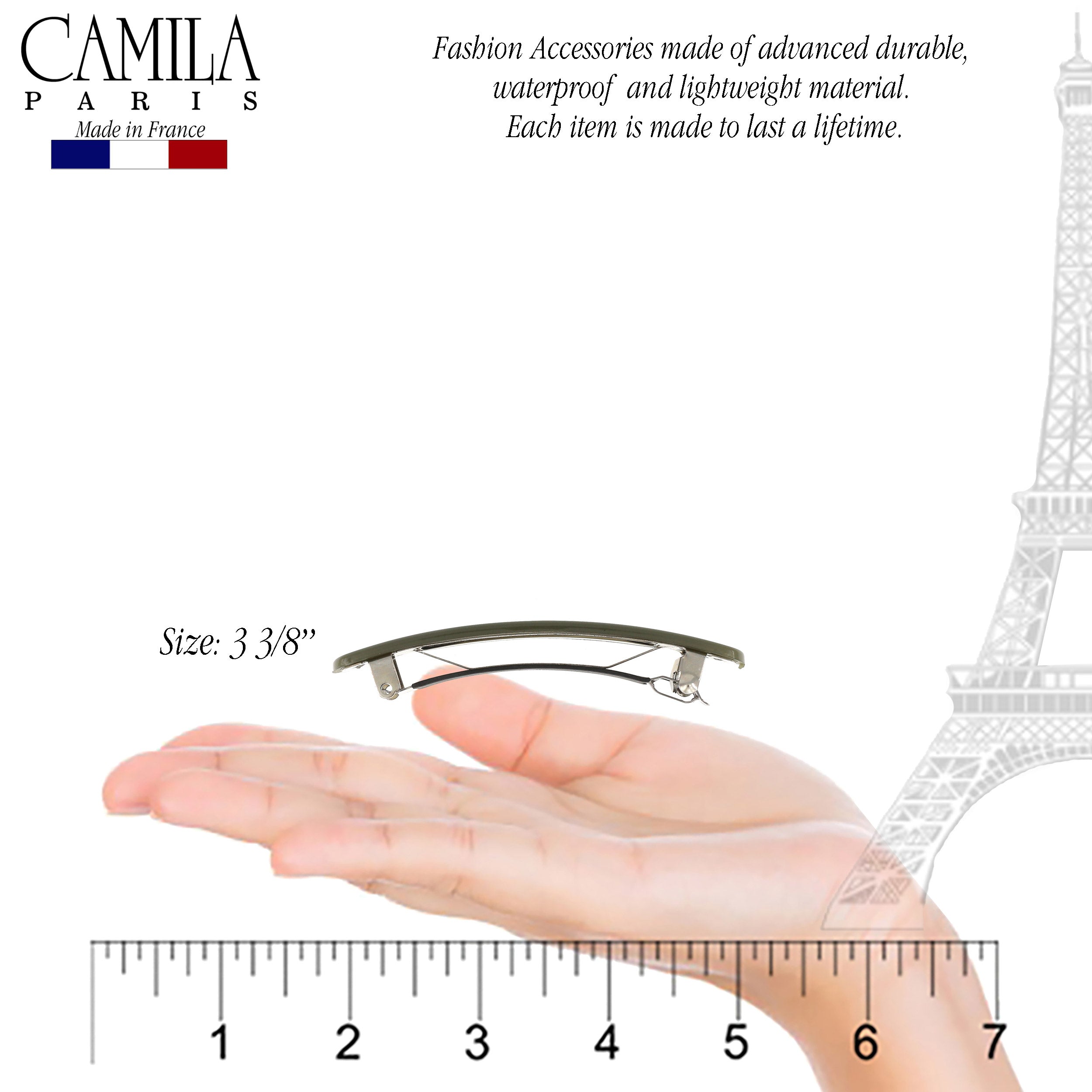 Camila Paris Round Edge French barrette cellulose acetate