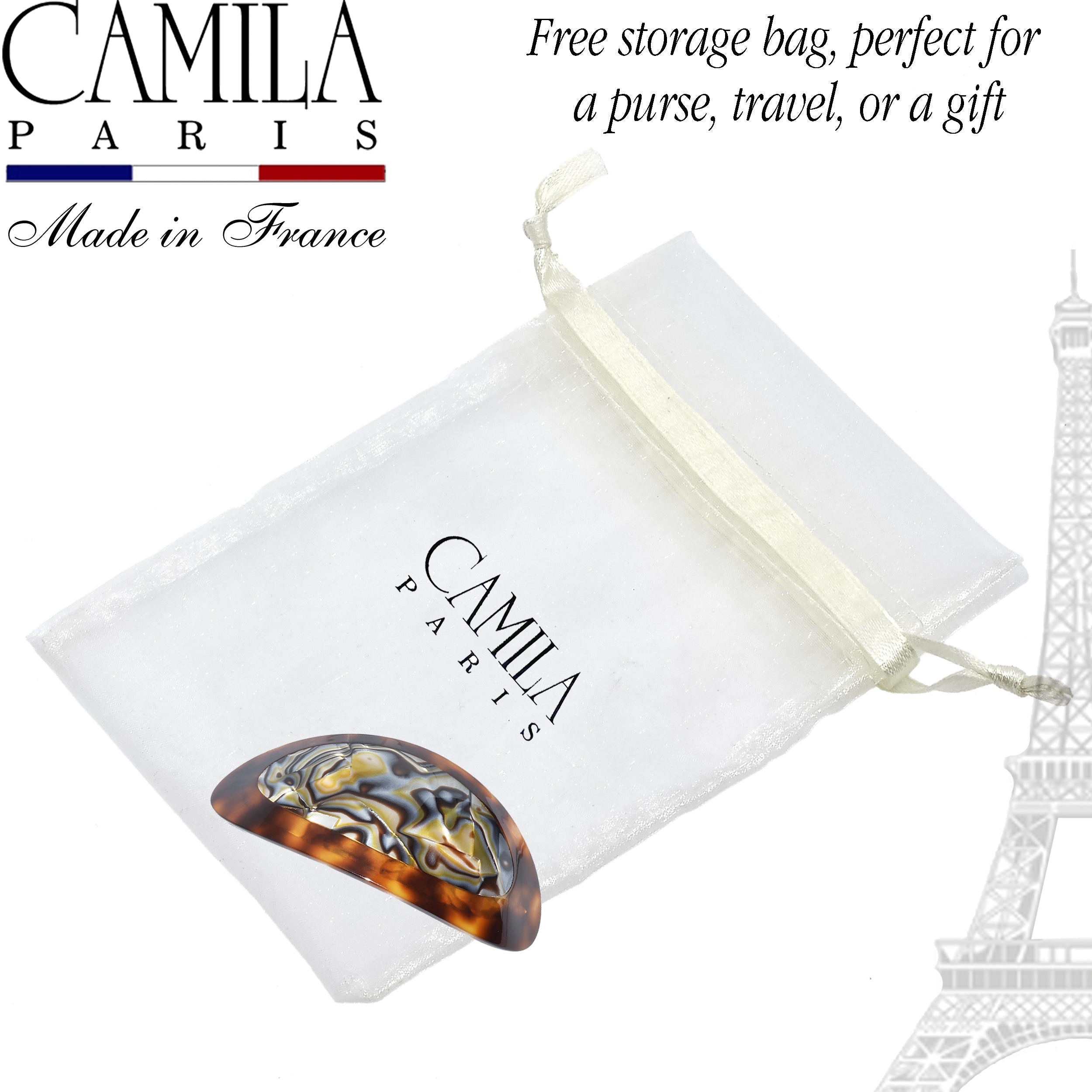 Camila Paris French barrette cellulose acetate handmade