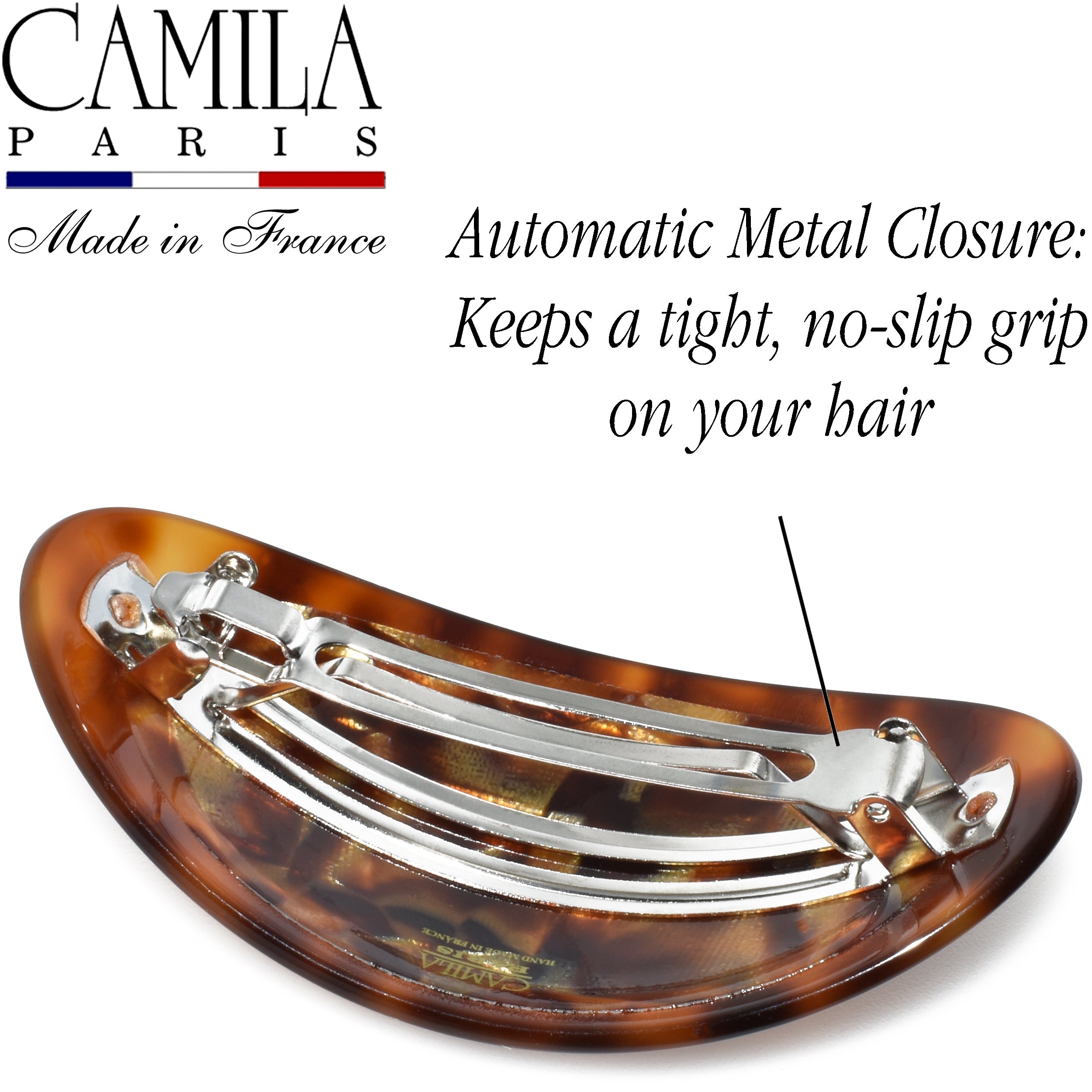 Camila Paris French barrette cellulose acetate handmade