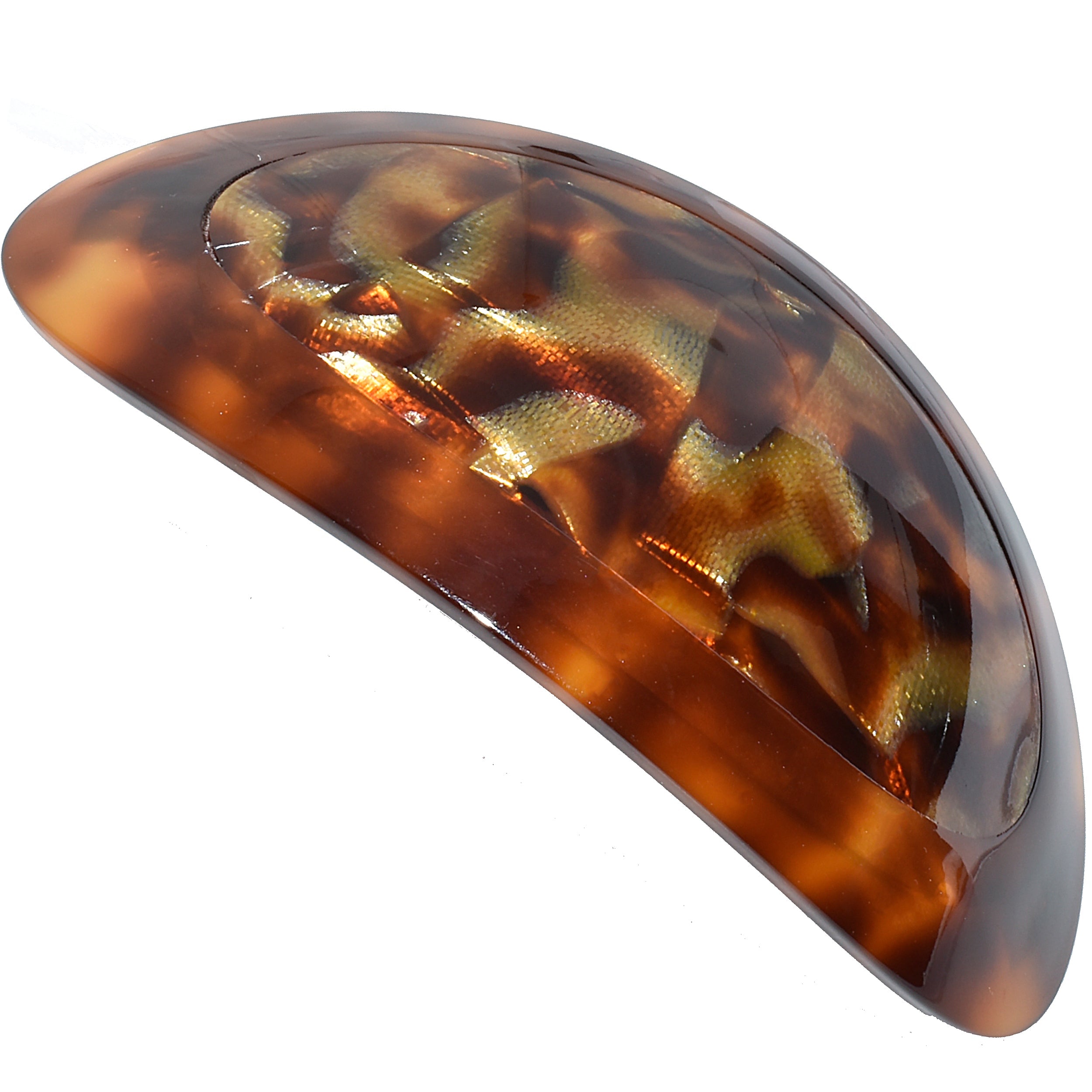 Camila Paris Africa/Tortoiseshell French barrette cellulose acetate handmade