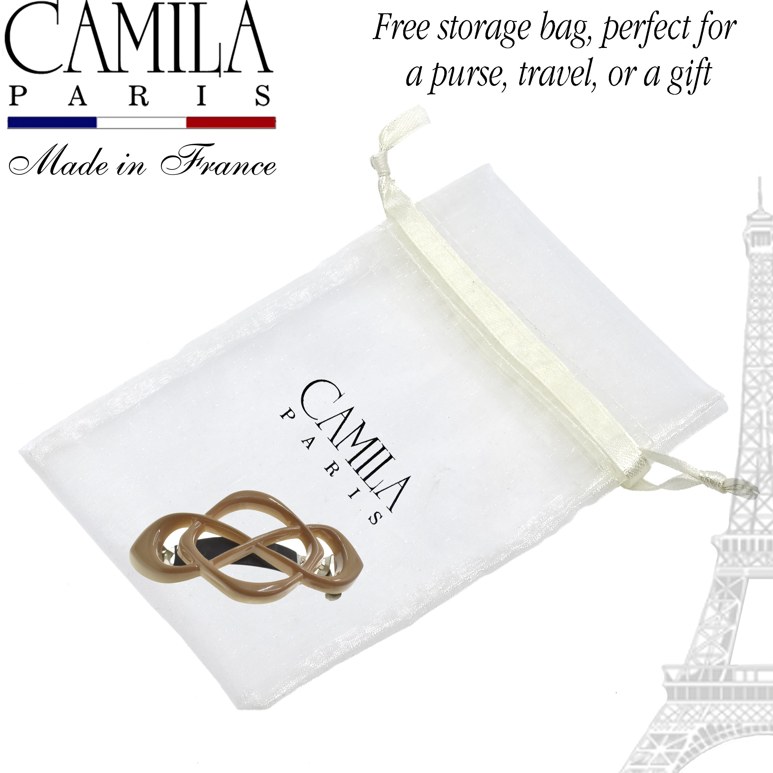 Camila Paris French barrette cellulose acetate