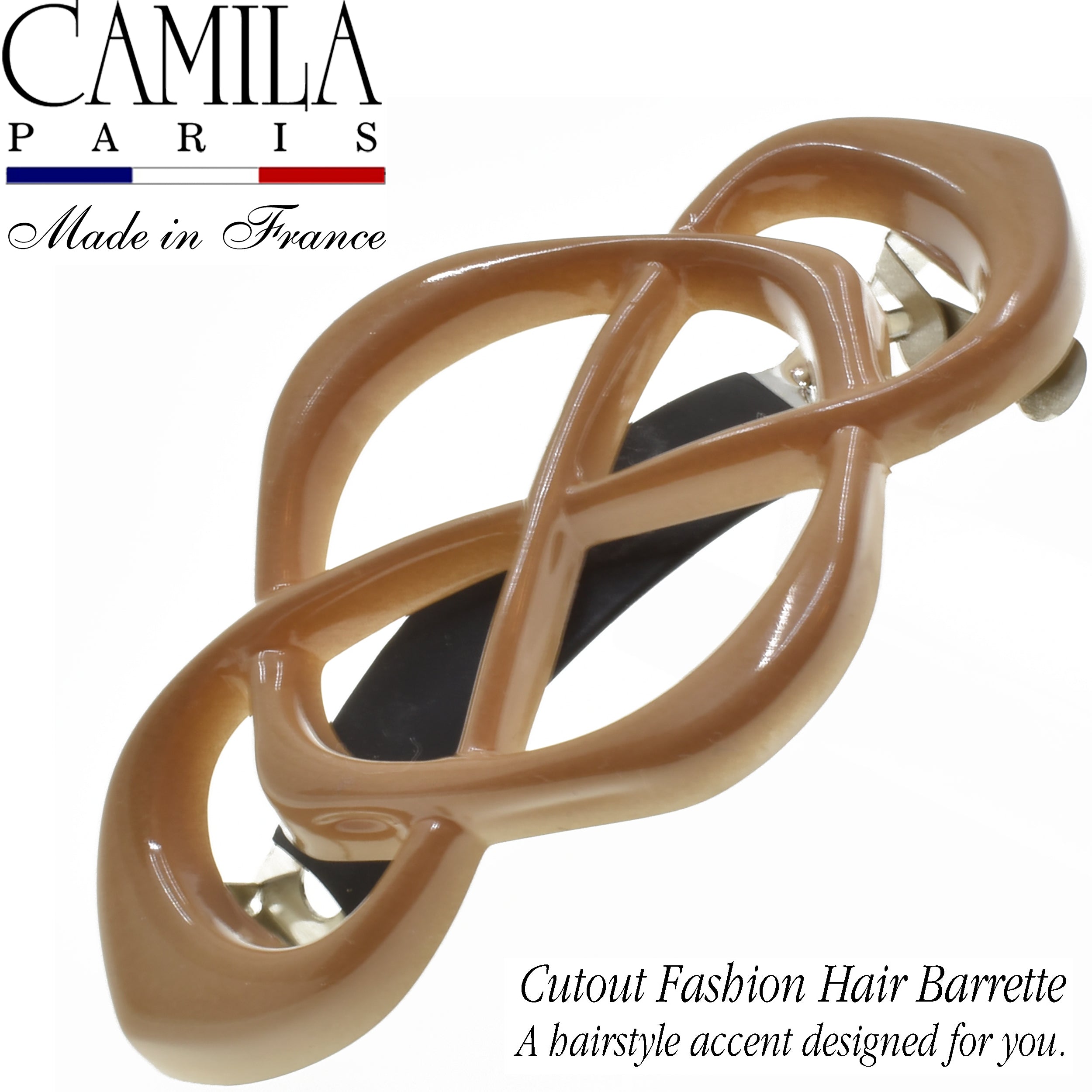 Camila Paris French barrette cellulose acetate