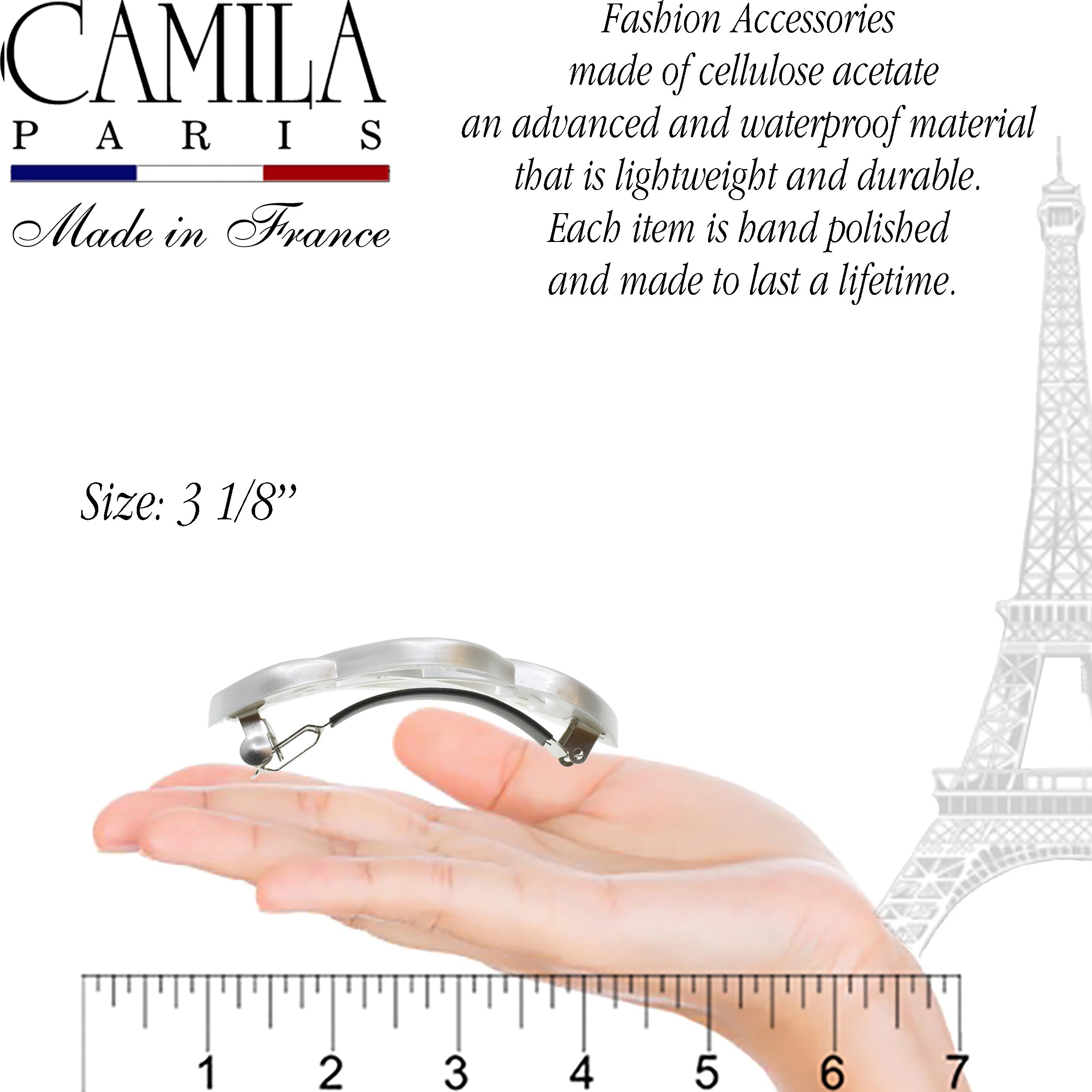 Camila Paris French barrette cellulose acetate