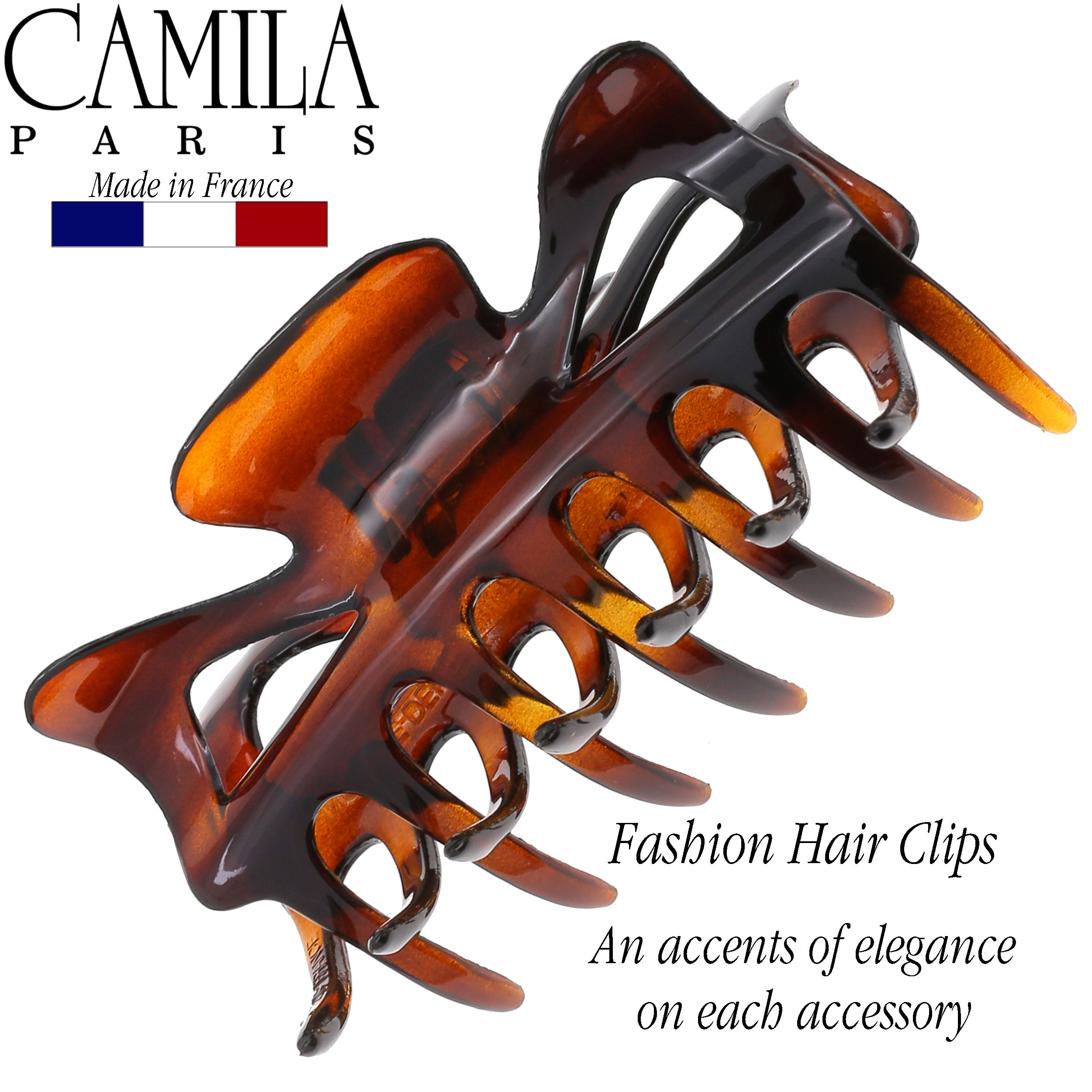 Camila Paris 4.5 Inch Elizabeth French hair clip cellulose acetate