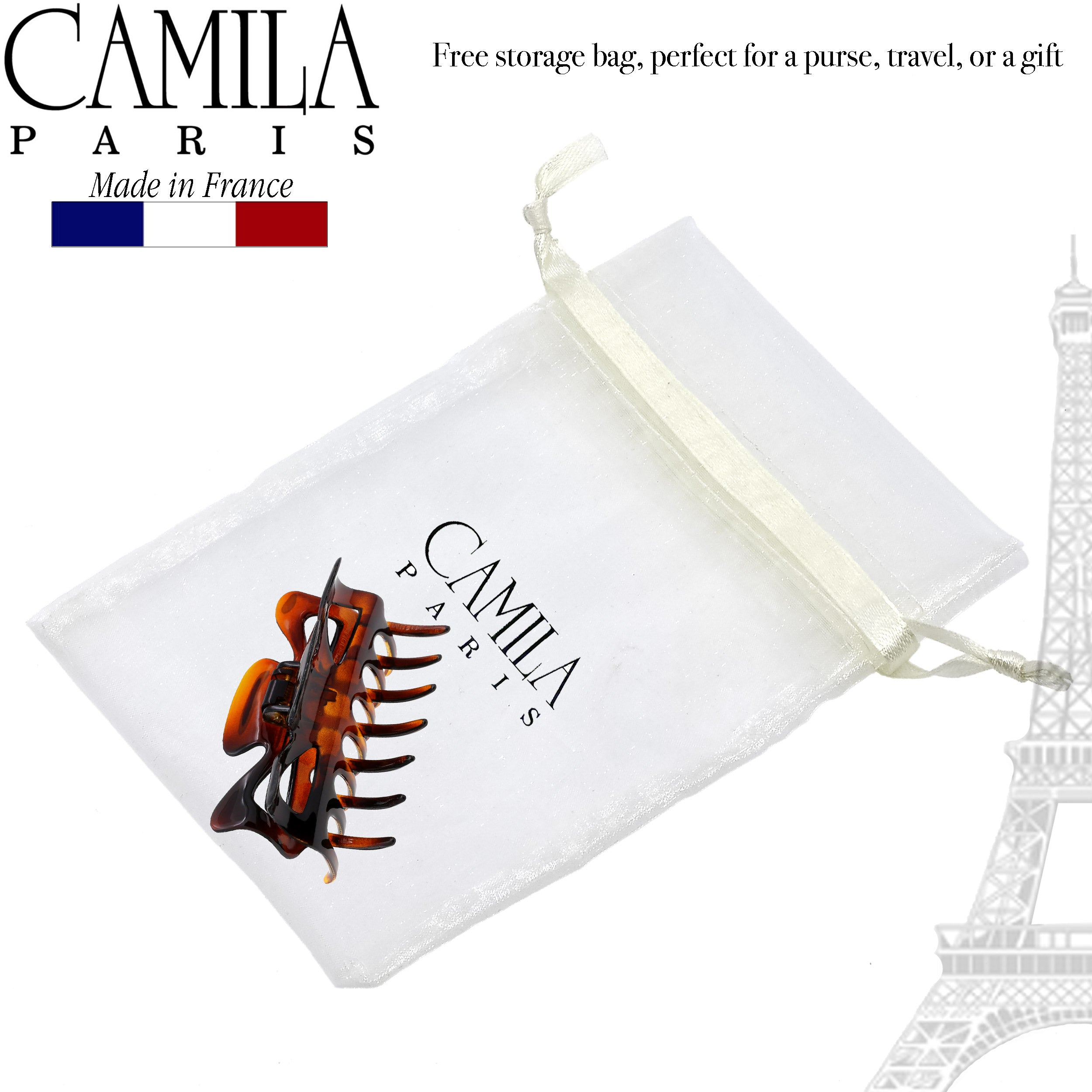 Camila Paris 4.5 Inch Elizabeth French hair clip cellulose acetate