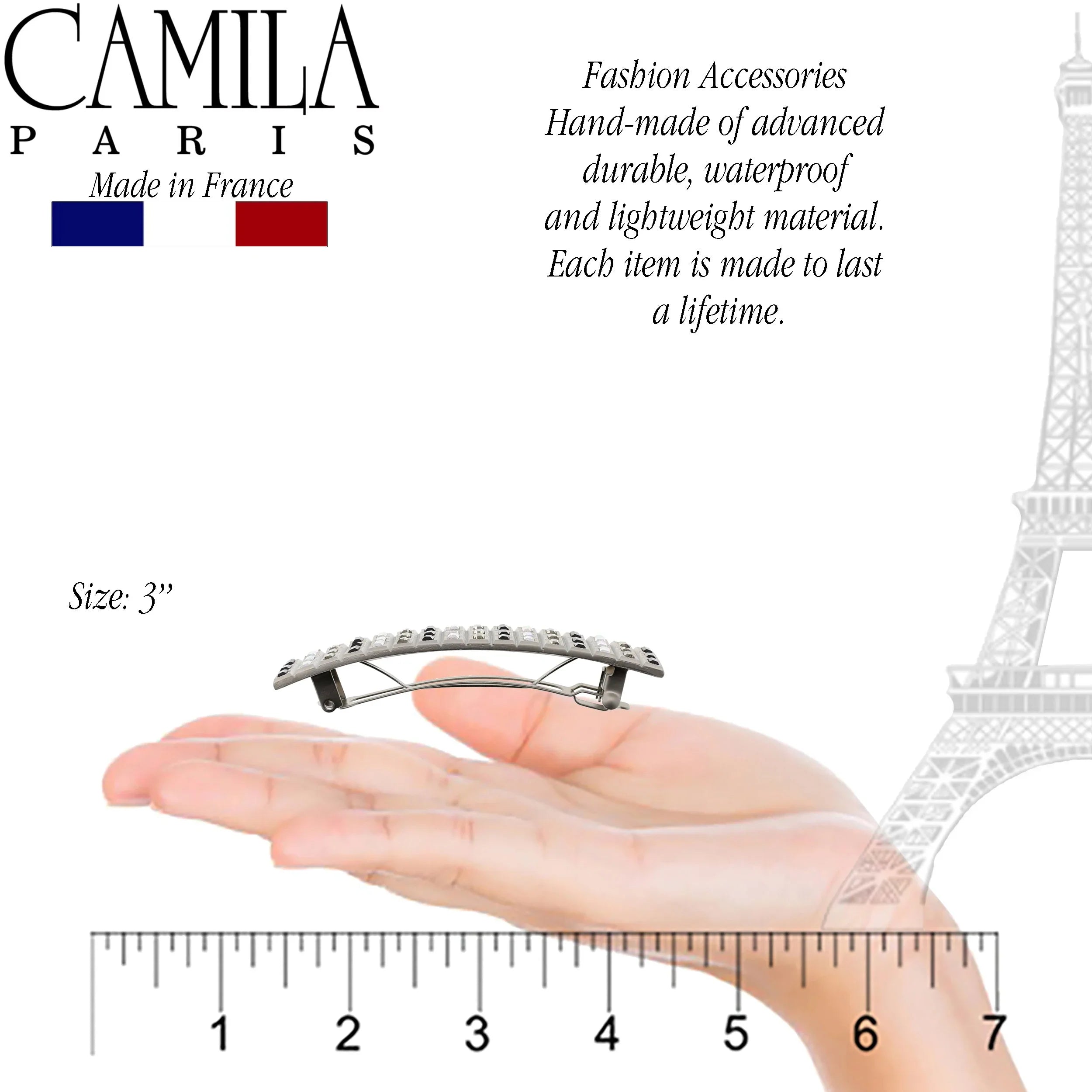 Camila Paris French barrette cellulose acetate