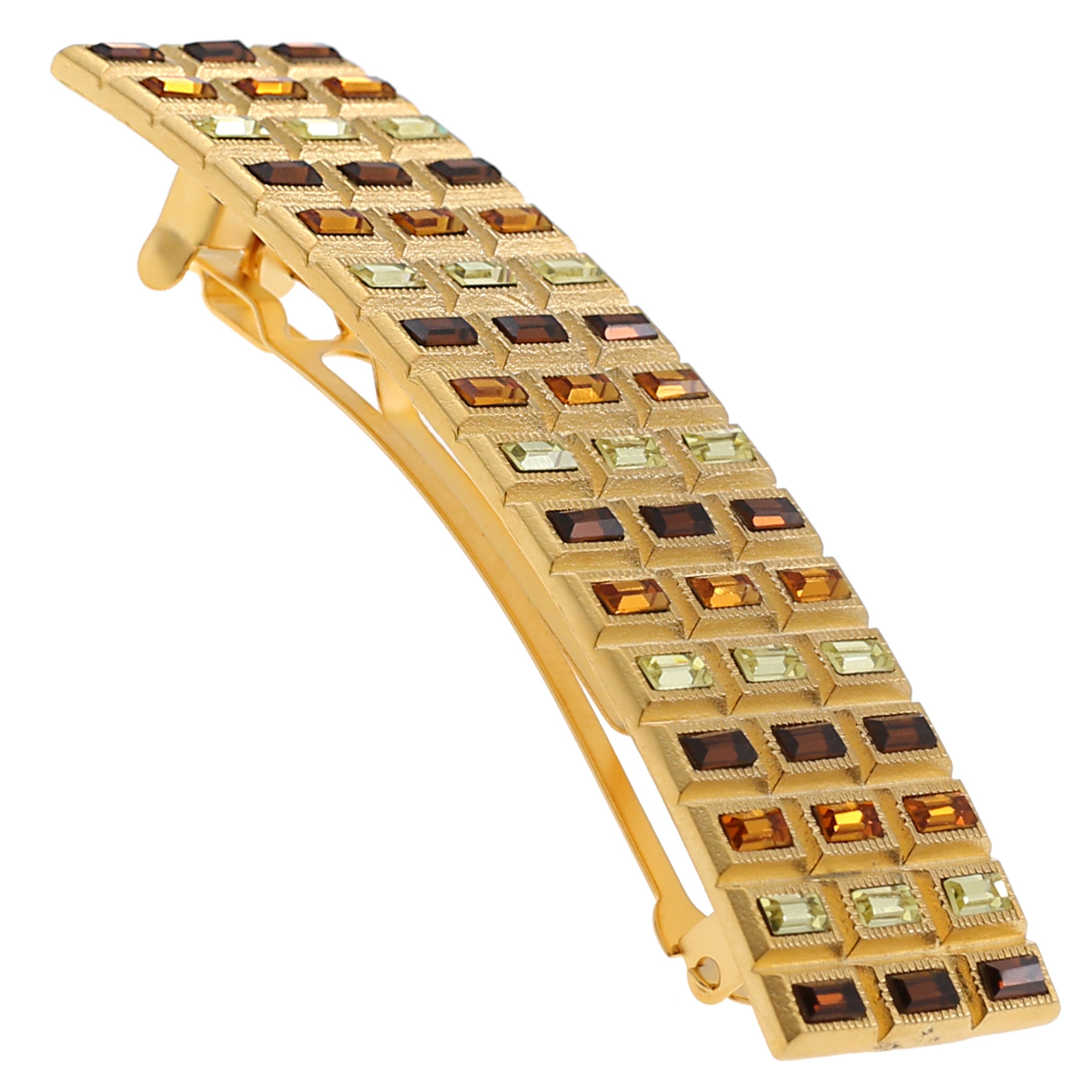 Camila Paris Gold 3 inch French barrette cellulose acetate