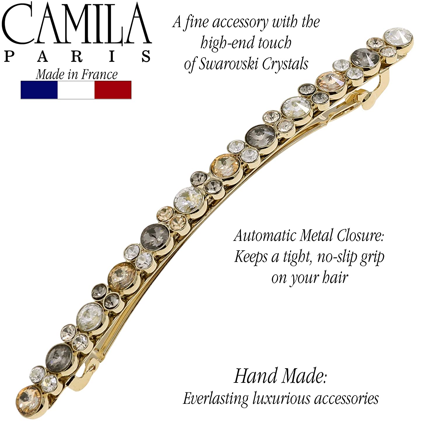 Camila Paris French barrette cellulose acetate handmade
