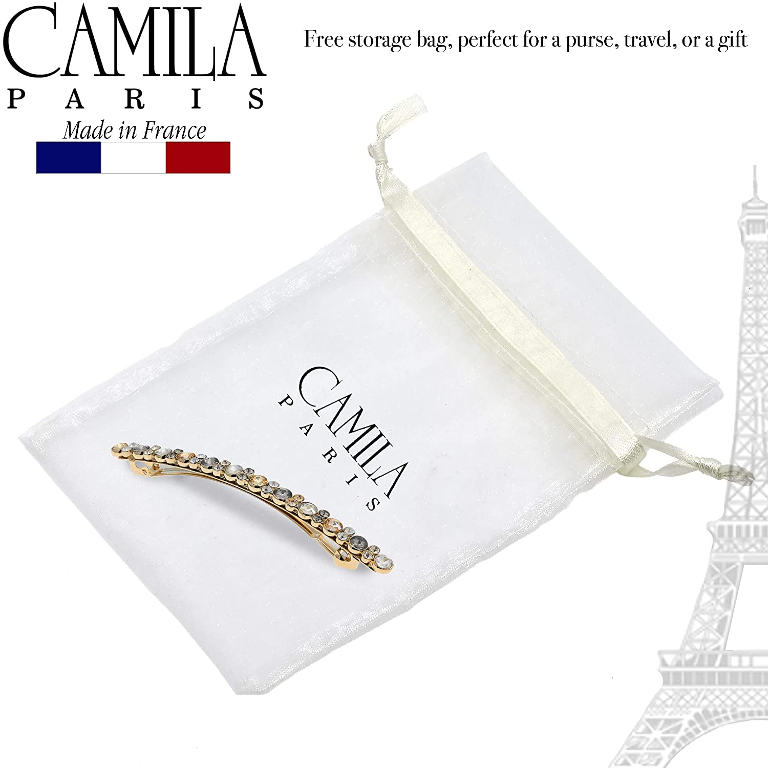 Camila Paris French barrette cellulose acetate handmade