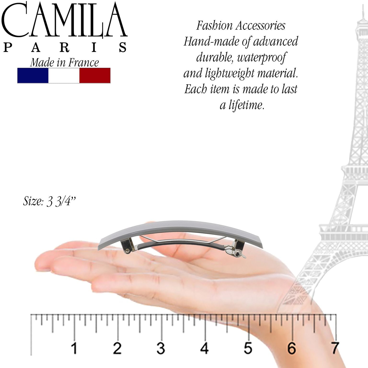 Camila Paris 4.25" French barrette cellulose acetate