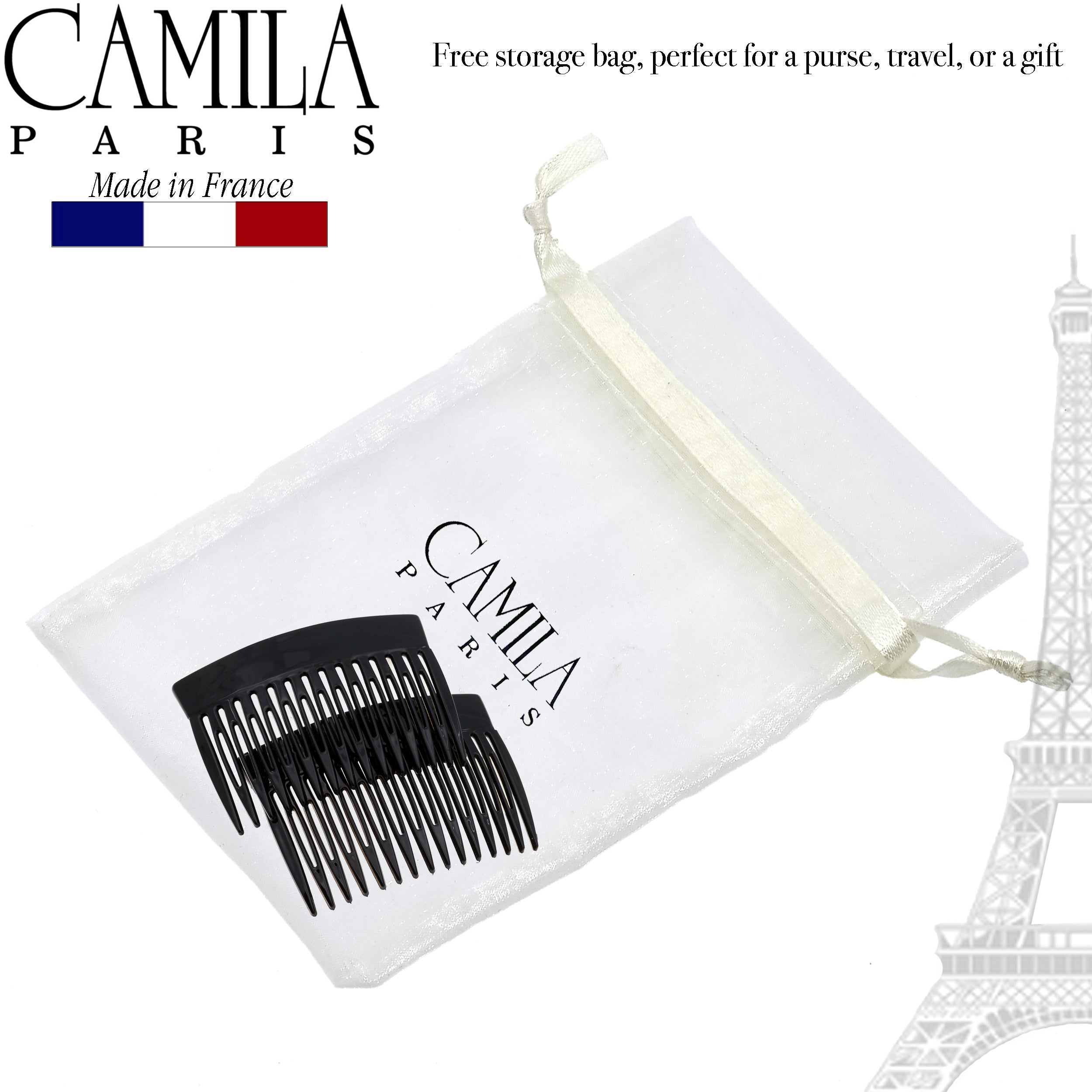 Camila Paris Brown Detangling French side comb cellulose acetate