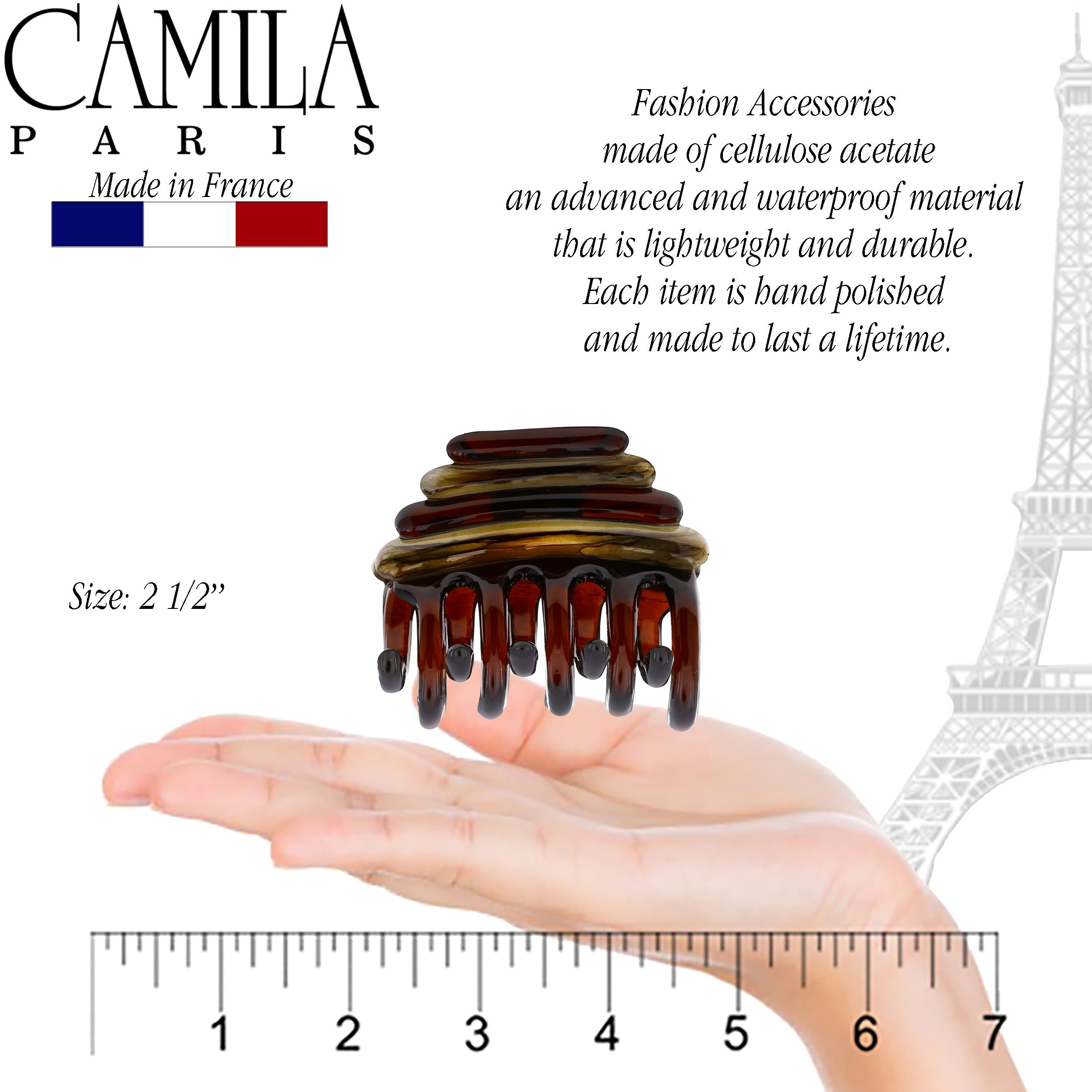 Camila Paris French hair clip cellulose acetate