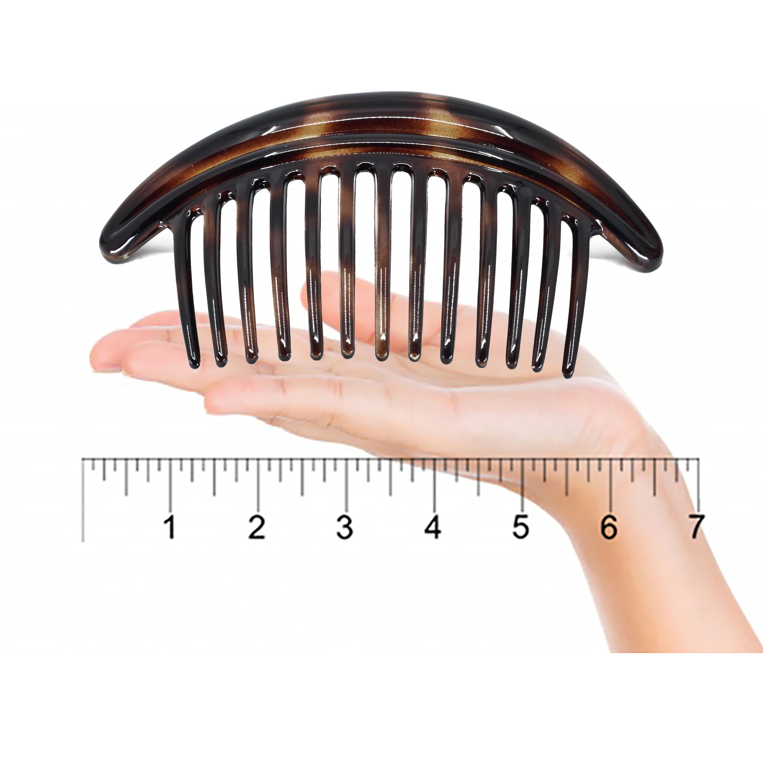 Camila Paris Black Detangling French side comb cellulose acetate