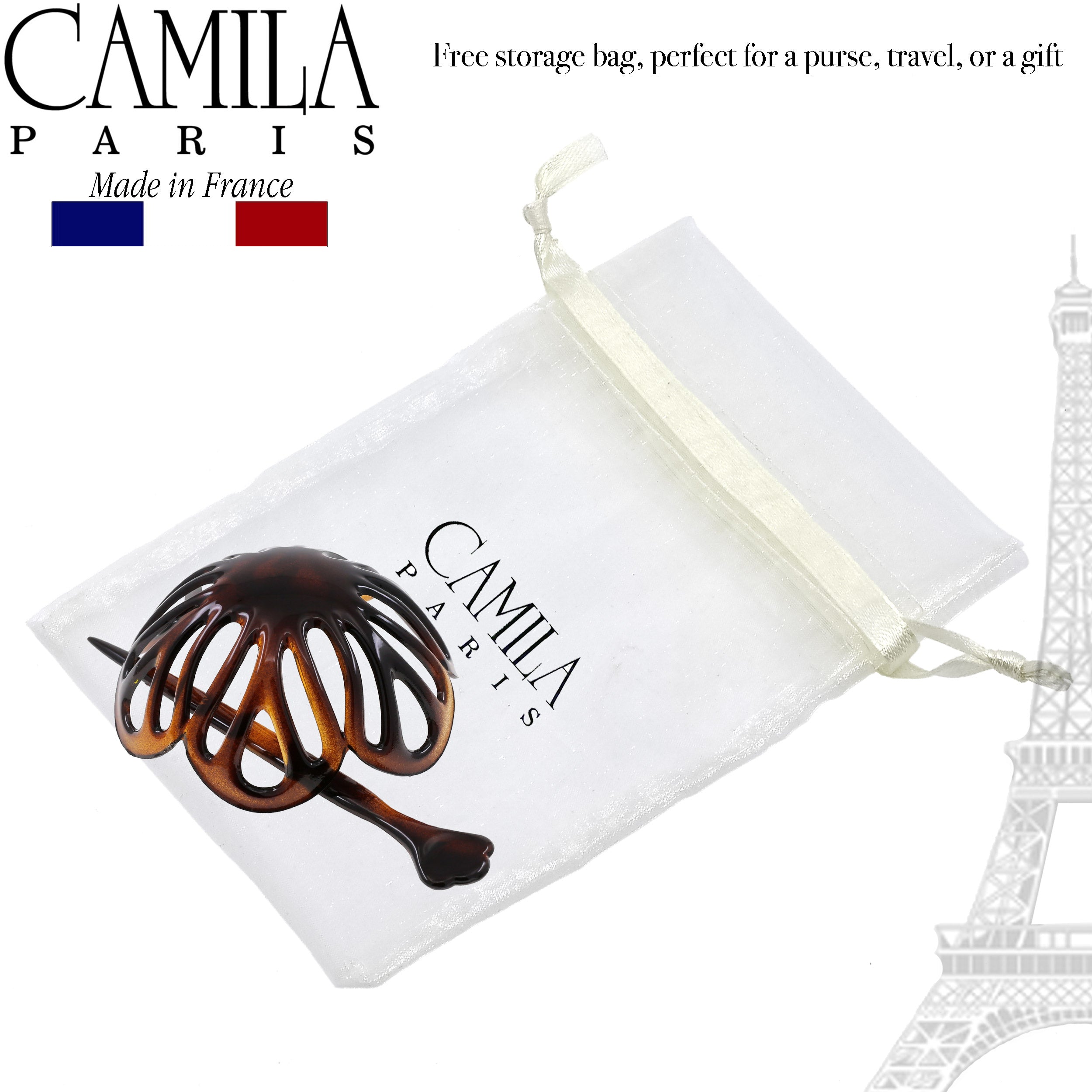 Camila Paris French bun holder cellulose acetate
