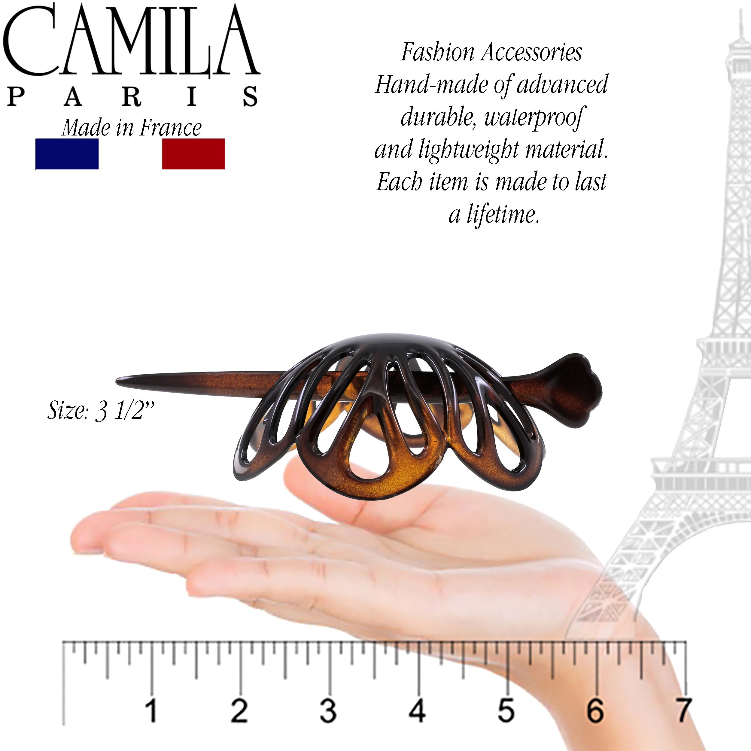 Camila Paris French bun holder cellulose acetate
