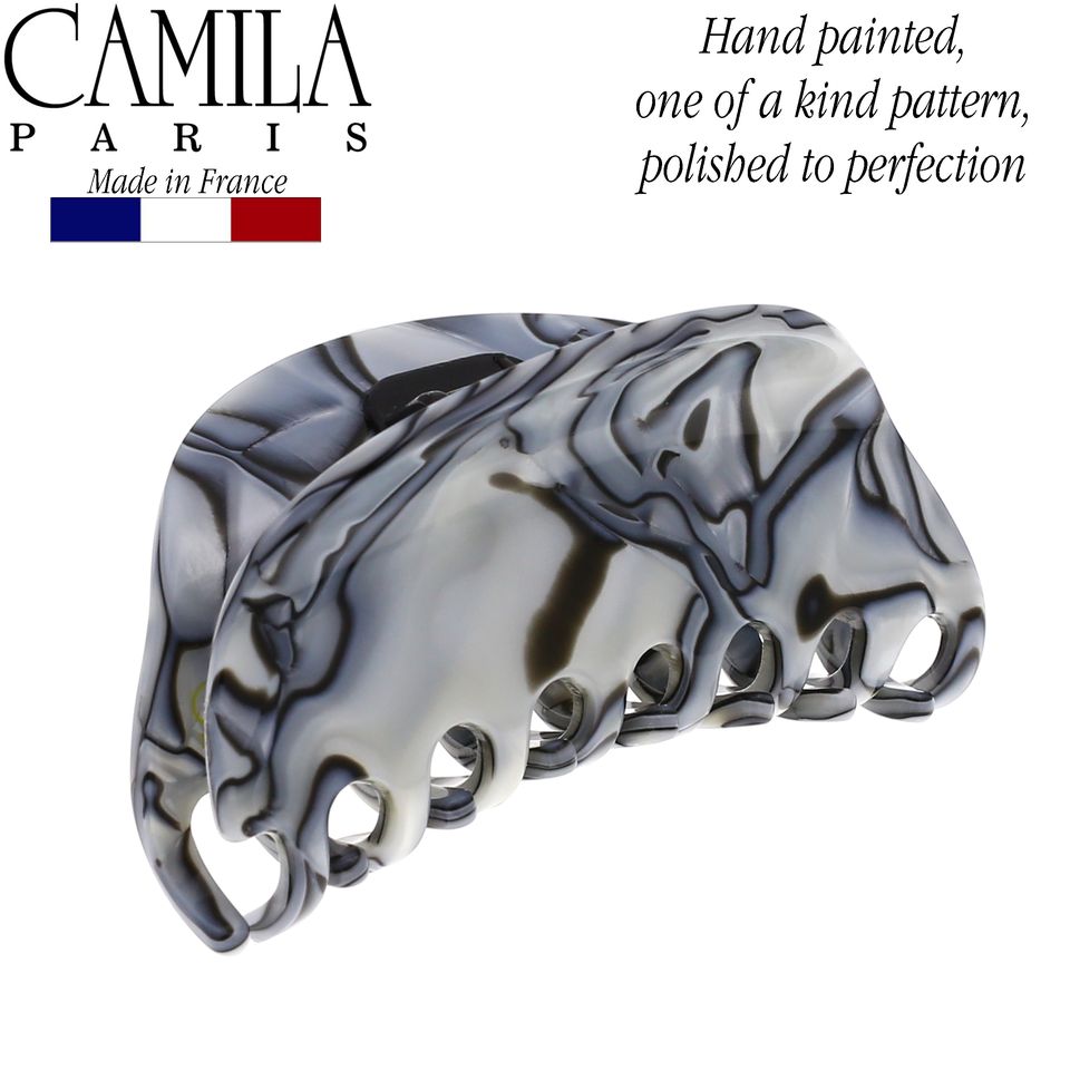 Camila Paris Spring Covered French hair clip cellulose acetate handmade