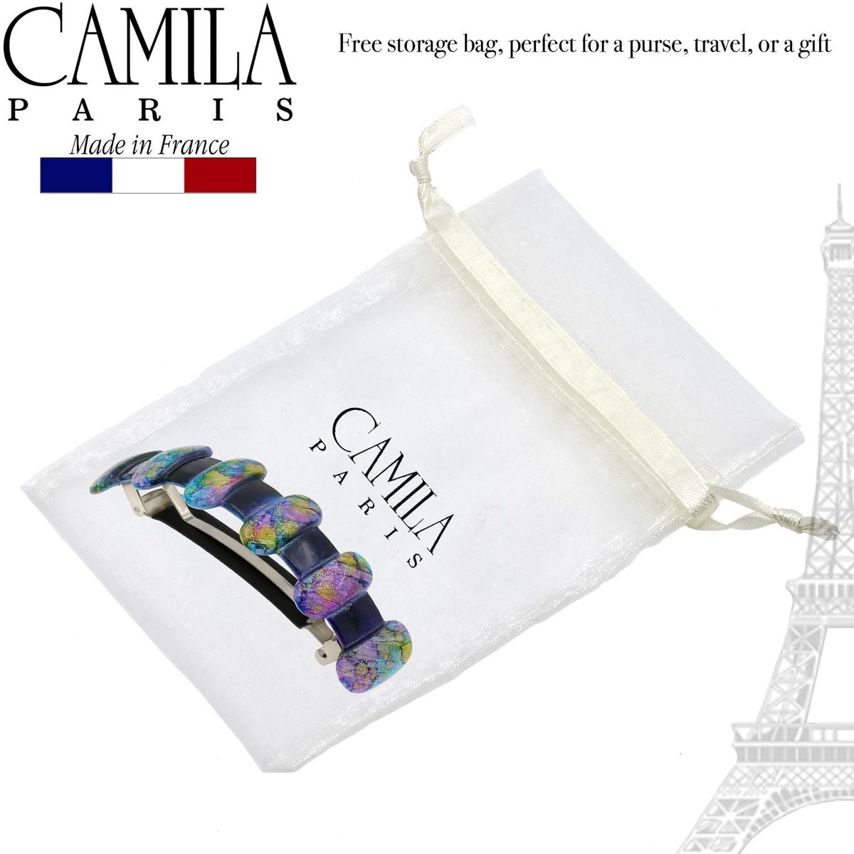 Camila Paris French barrette cellulose acetate