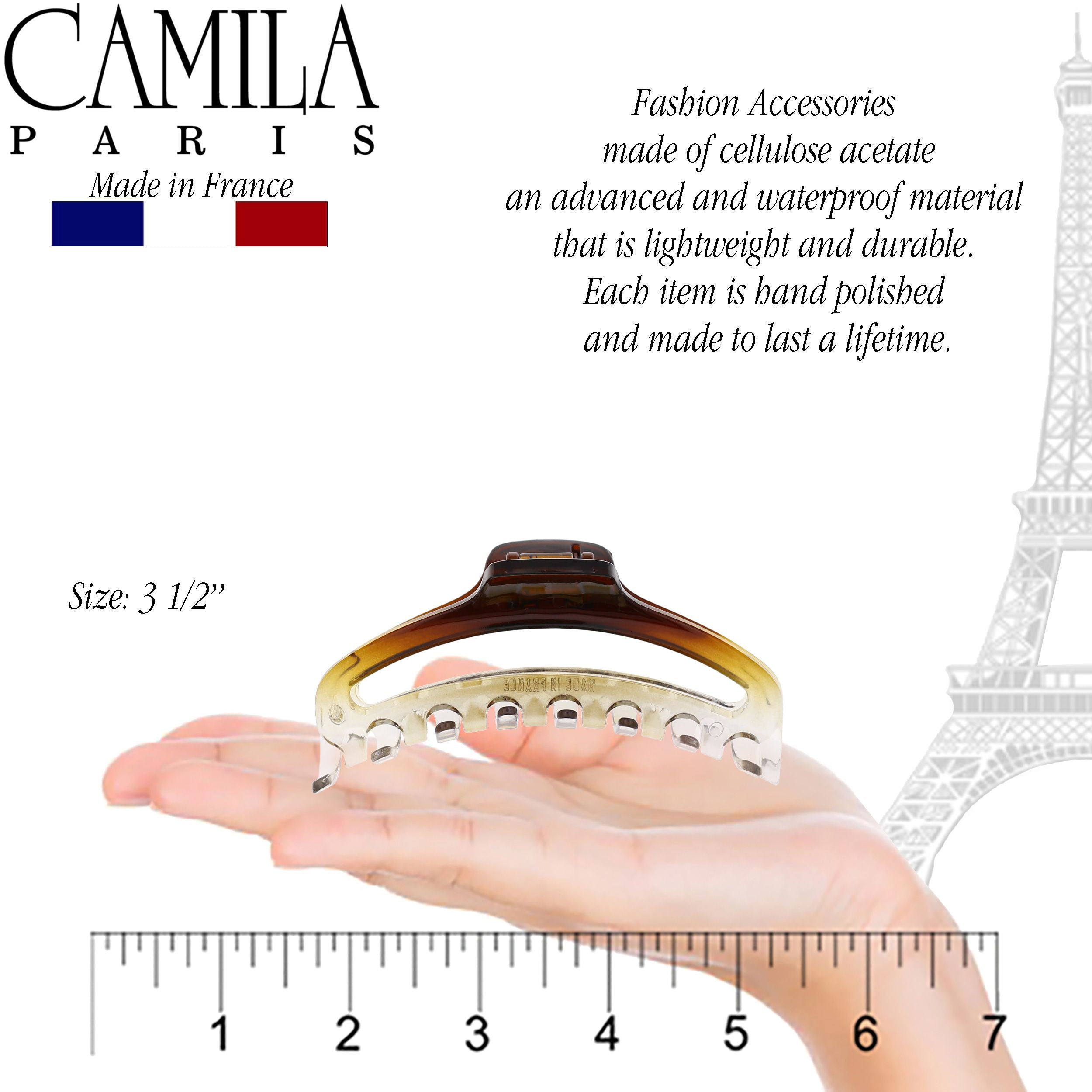 Camila Paris French hair clip cellulose acetate