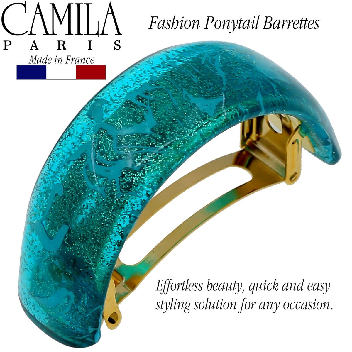 Camila Paris French barrette cellulose acetate