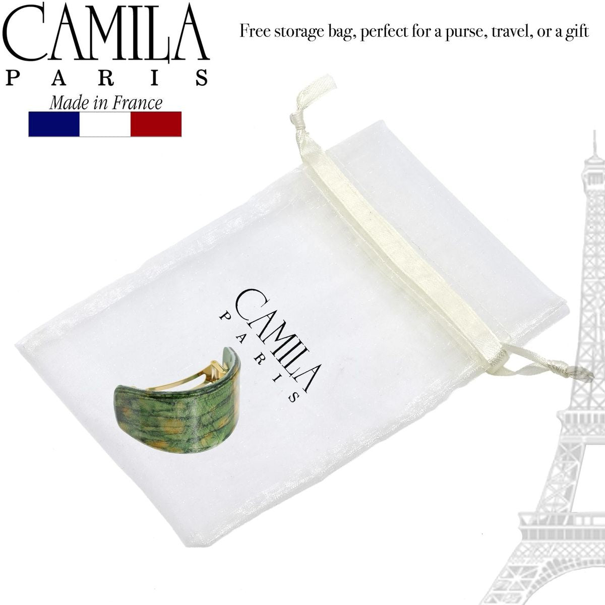 Camila Paris French barrette cellulose acetate