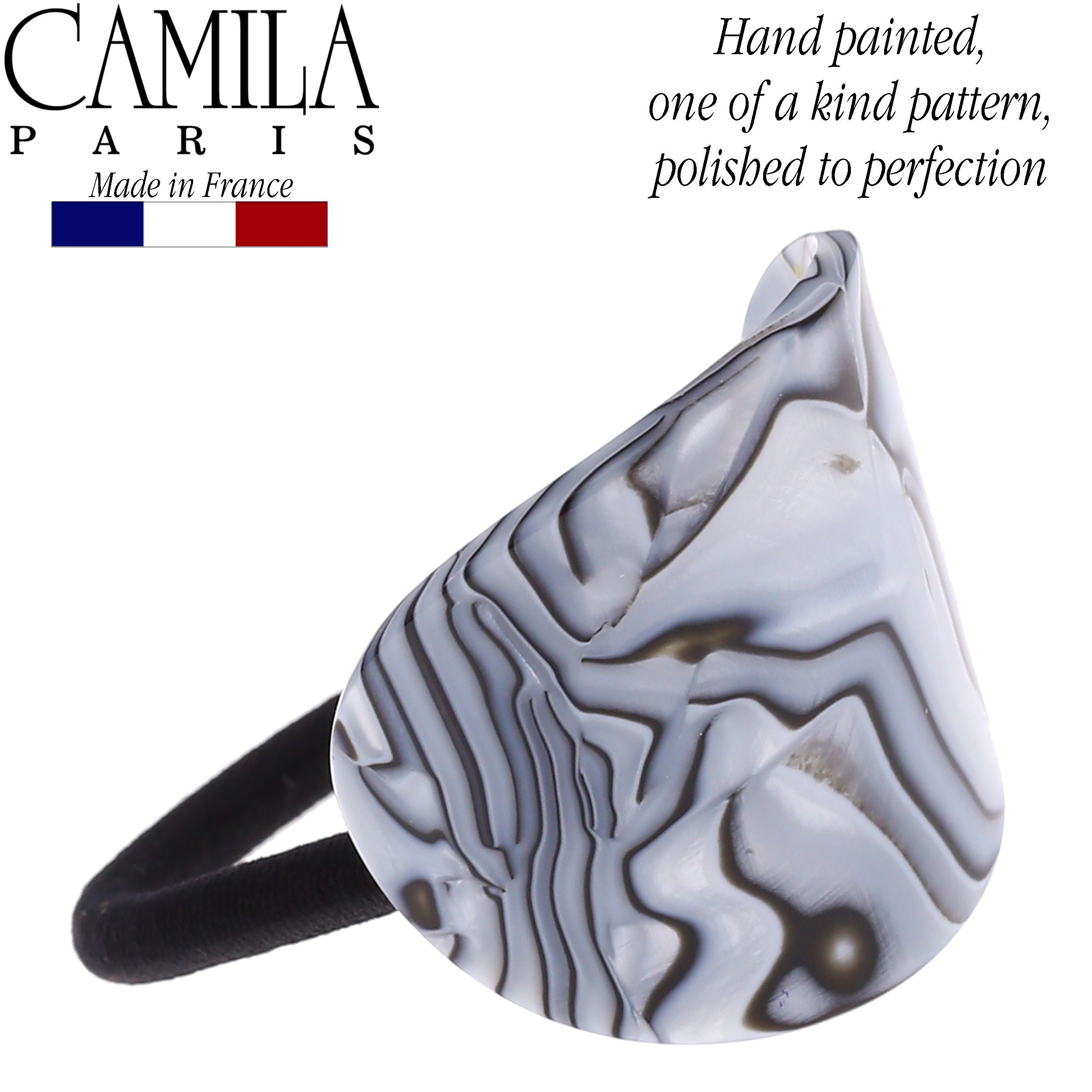 Camila Paris Red French hair tie cellulose acetate handmade