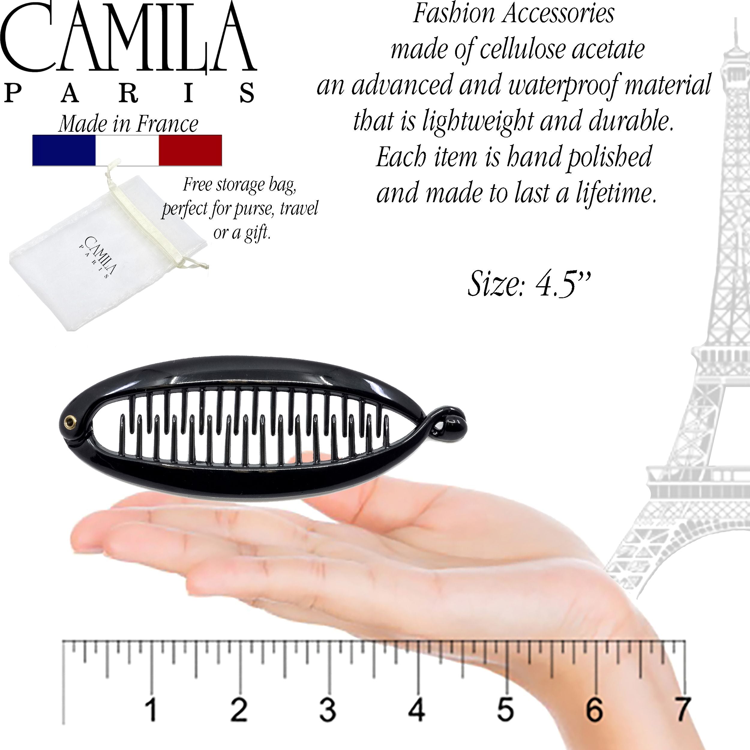 Camila Paris French banana clip cellulose acetate