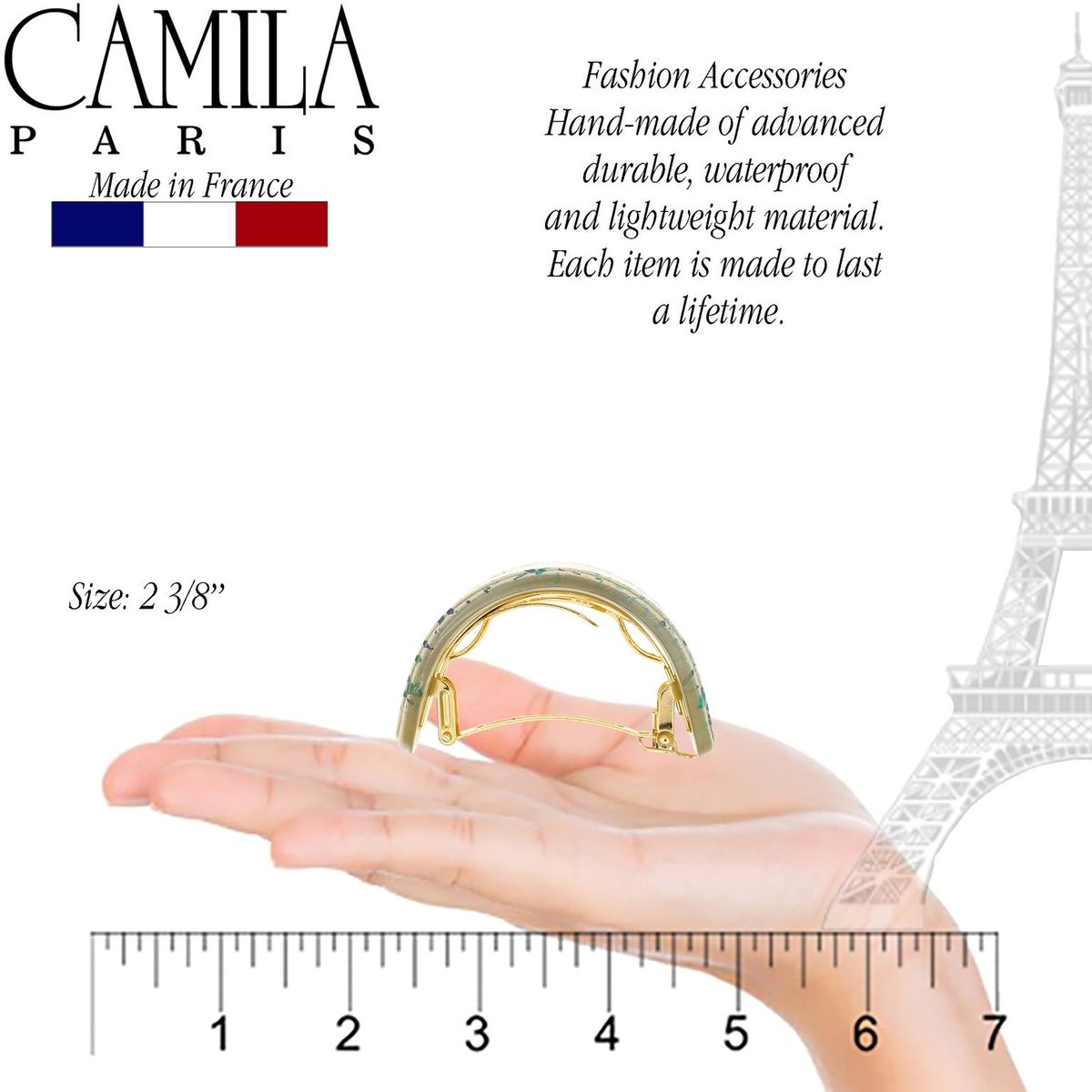 Camila Paris French barrette cellulose acetate
